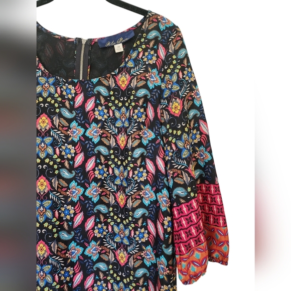 BLUE RAIN paisley floral dress, size M - Picture 2 of 7